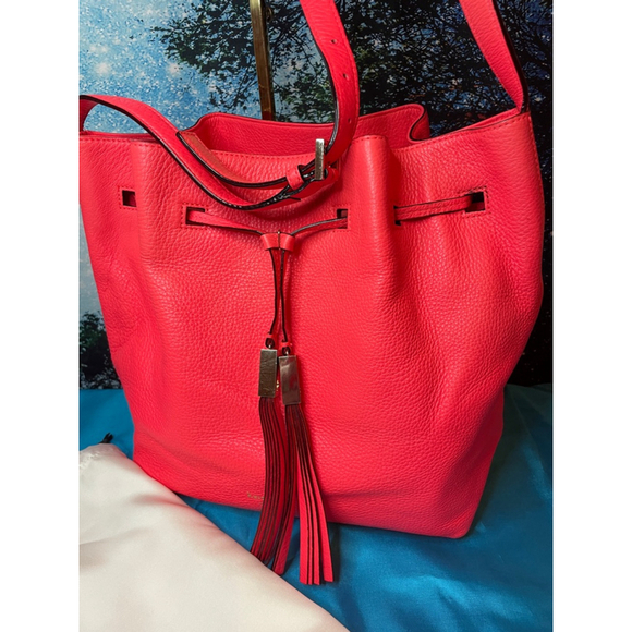 Fire 🔥 Kate Spade Tote Bag Hot Pink Tassle Beautiful VGC W Dustie - Picture 3 of 16